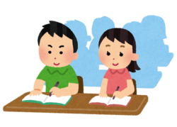 子どもたちが勉強している様子の画像